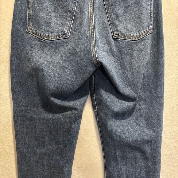 Abercrombie & Fitch The Mom High Rise Jeans Distressed Blue Denim Size 8 Stretch - Picture 9 of 12